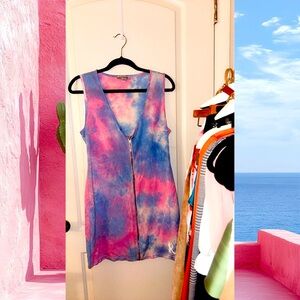 Tie-Dye Zip-Up Dress